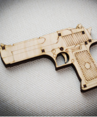 Pistol 3D Laser Cut Free CDR Vectors Art