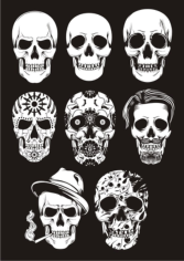 Mexican Skull Free CDR Vectors Art