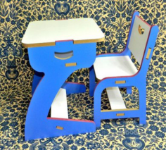Kids Table Chair Free CDR Vectors Art