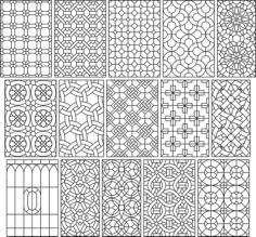 Big Set 15 Seamless Simple Black And White Patterns Free CDR Vectors Art