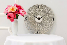 Stylish Ornament Clock Free CDR Vectors Art
