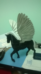 Winged Horse 3D Puzzle Free CDR Vectors Art