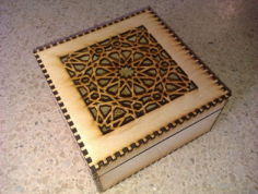 Laser Cut Islamic Box Free CDR Vectors Art