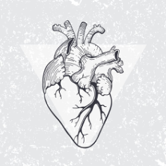 Heart Triangle Print Free CDR Vectors Art