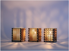 Laser Cut Candle Holder Free CDR Vectors Art