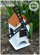 Windmill tea house lasercut Free CDR Vectors Art