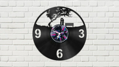 Clock With Couple Free CDR Vectors Art
