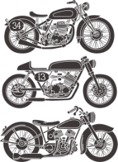 Vintage Motorcycle Free CDR Vectors Art