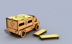 3D Puzzle Ambulance Free CDR Vectors Art
