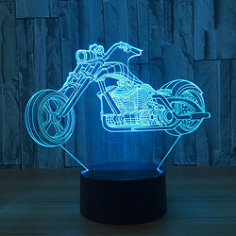 Motorcycle 3D LED Illusion Night Light Free CDR Vectors Art