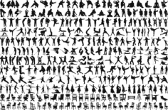 Men Silhouettes Collection Free CDR Vectors Art