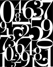 Abstract Number Wall Free CDR Vectors Art