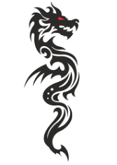Cool Tribal Dragon Tattoo Design Free CDR Vectors Art