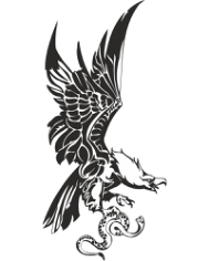 Eagle with Snake in Claws Free CDR Vectors Art