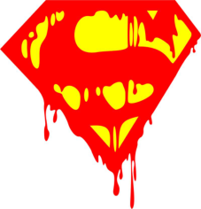 Bleeding Superman Logo Free CDR Vectors Art