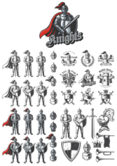 Knights Emblems Free CDR Vectors Art