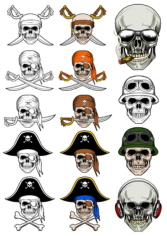 Pirate Skull Free CDR Vectors Art