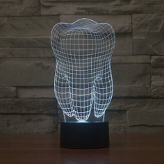 Tooth Shape 3D Lamp Vector Model Free CDR Vectors Art