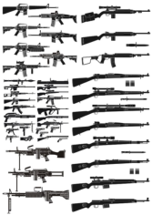 Weapons silhouettes vector pack Free CDR Vectors Art