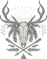 Deer Shaman Print Free CDR Vectors Art