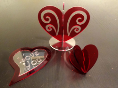 A Heart Decoration Laser Cut Free CDR Vectors Art