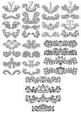 Floral Alphabet Decor Elements Free CDR Vectors Art