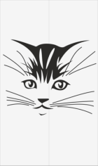 Cats Decal for Glass Free CDR Vectors Art