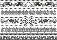 Celtic Patterns and Ornament Lace Patterns Free CDR Vectors Art