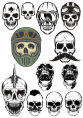 Viking Skull Free CDR Vectors Art