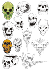 Skull Set Free CDR Vectors Art