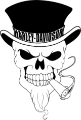 Harley Davidson Skull Free CDR Vectors Art