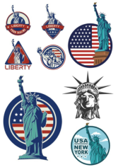 Usa Liberty Statue Logo Free CDR Vectors Art