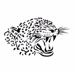 Leopard Stencil Free CDR Vectors Art