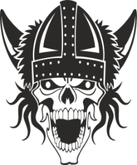 Viking Skull Print Free CDR Vectors Art