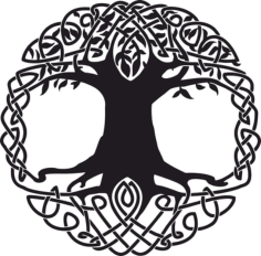 Celtic Tree Tattoo Design Free CDR Vectors Art