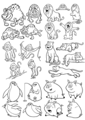 Cartoon Animals Free CDR Vectors Art