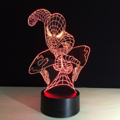 Spiderman Night Light Free CDR Vectors Art