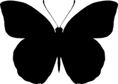 Butterfly Silhouette Free CDR Vectors Art
