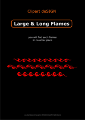 100 variety of long flame pattern Free CDR Vectors Art