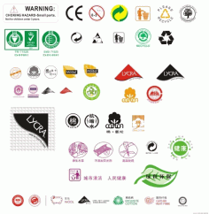 All kinds of textile labels Free CDR Vectors Art