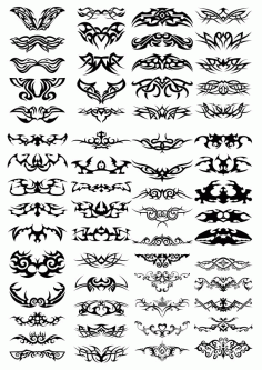 Tattoo Design Set Free CDR Vectors Art