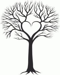 Family Tree With Heart Free CDR Vectors Art