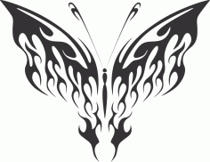 Decorative Ornamental Butterfly Silhouette Free CDR Vectors Art