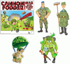 Cartoon soldier Free CDR Vectors Art