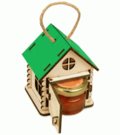House Shaped Honey Box File Download For Laser Cut Free CDR Vectors Art