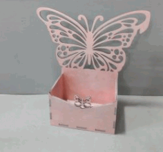 Box With Butterfly File Download For Laser Cut Cnc Free CDR Vectors Art