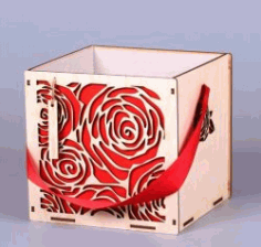 Rose Gift Box File Download For Laser Cut Cnc Free CDR Vectors Art