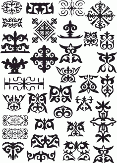 Kazakh Patterns File Free CDR Vectors Art