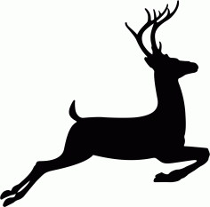 Running Deer Stencil File Free CDR Vectors Art
