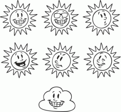A Selection Of Solar Emotions Free DXF File